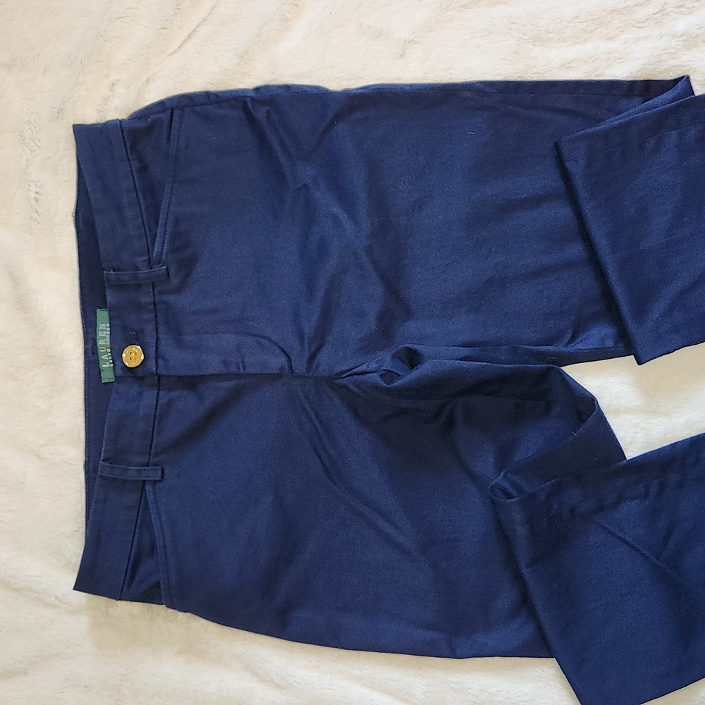 Lauren Ralph Lauren Navy Blue Flat Front Dress Pants Trousers | Women's Size 2 - Picture 9 of 9